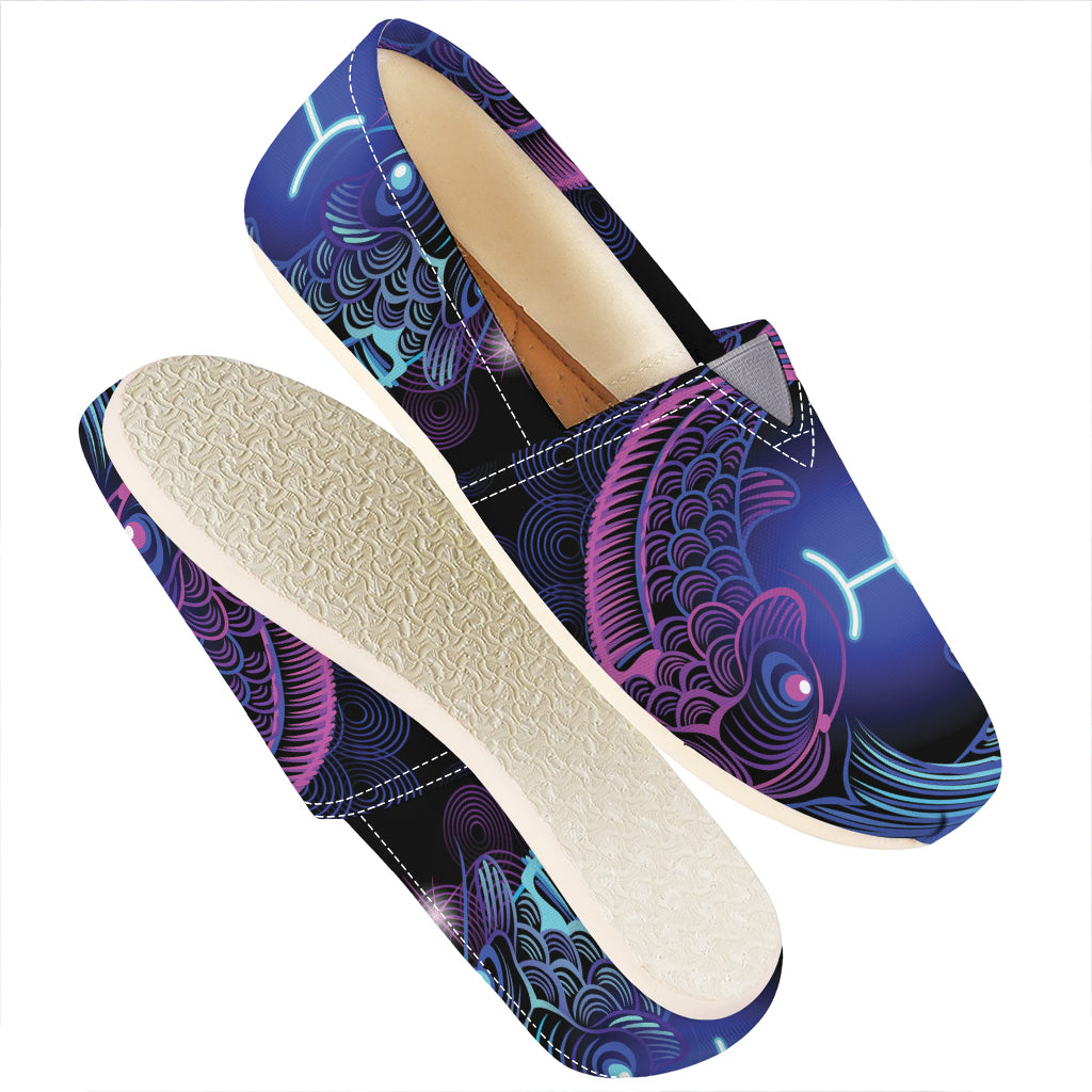 Dark Pisces Zodiac Sign Print Casual Shoes