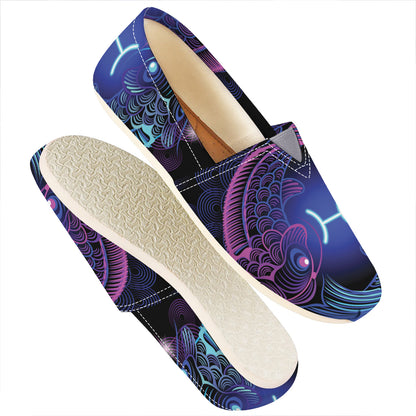 Dark Pisces Zodiac Sign Print Casual Shoes