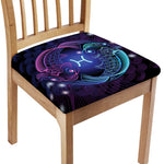 Dark Pisces Zodiac Sign Print Chair Cushion Cover