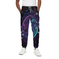 Dark Pisces Zodiac Sign Print Cotton Sweatpants