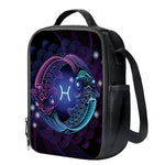 Dark Pisces Zodiac Sign Print Crossbody Lunch Bag