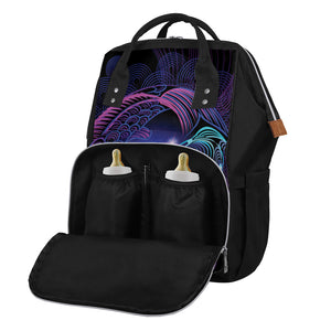 Dark Pisces Zodiac Sign Print Diaper Bag