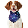 Dark Pisces Zodiac Sign Print Dog Bandana