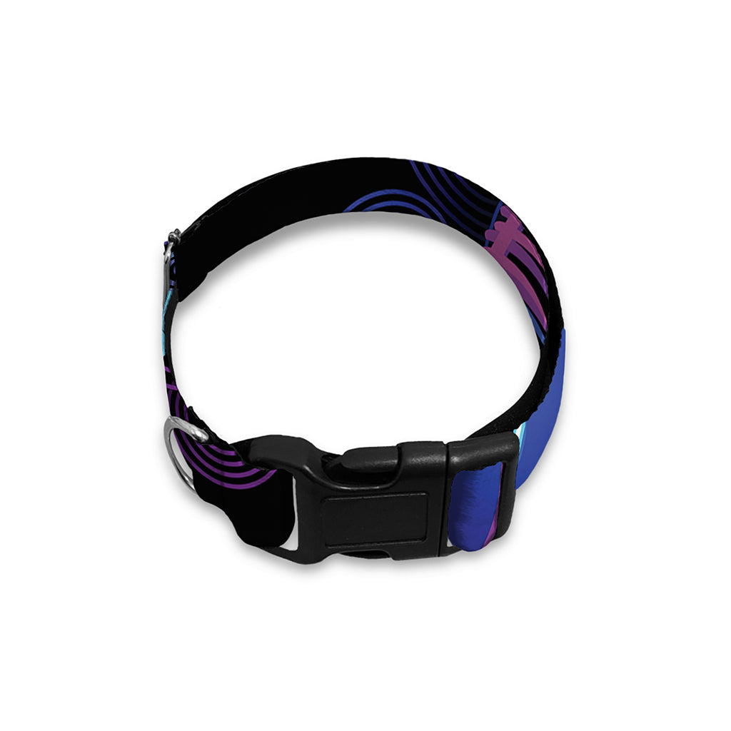 Dark Pisces Zodiac Sign Print Dog Collar