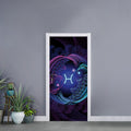 Dark Pisces Zodiac Sign Print Door Sticker