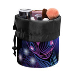 Dark Pisces Zodiac Sign Print Drawstring Makeup Bag