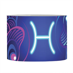 Dark Pisces Zodiac Sign Print Drum Lamp Shade