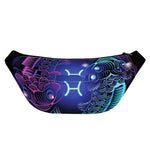 Dark Pisces Zodiac Sign Print Fanny Pack