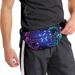 Dark Pisces Zodiac Sign Print Fanny Pack