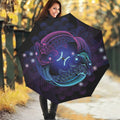 Dark Pisces Zodiac Sign Print Foldable Umbrella
