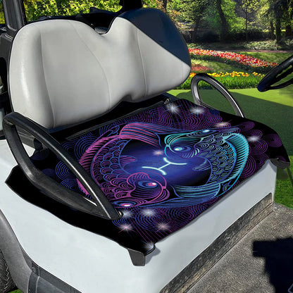 Dark Pisces Zodiac Sign Print Golf Cart Seat Cover