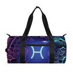 Dark Pisces Zodiac Sign Print Gym Bag