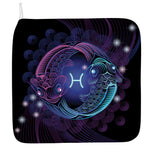 Dark Pisces Zodiac Sign Print Hand Towel