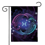 Dark Pisces Zodiac Sign Print House Flag