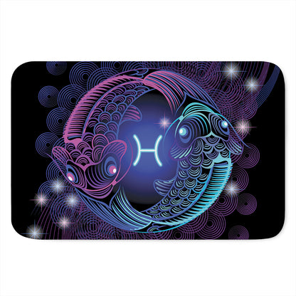 Dark Pisces Zodiac Sign Print Indoor Door Mat