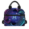 Dark Pisces Zodiac Sign Print Insulated Lunch Bag