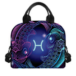 Dark Pisces Zodiac Sign Print Insulated Lunch Bag