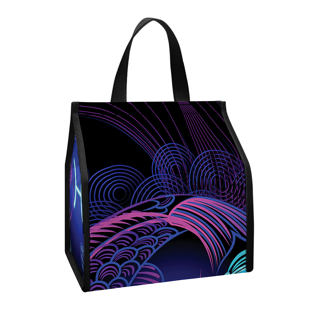 Dark Pisces Zodiac Sign Print Insulated Lunch Tote