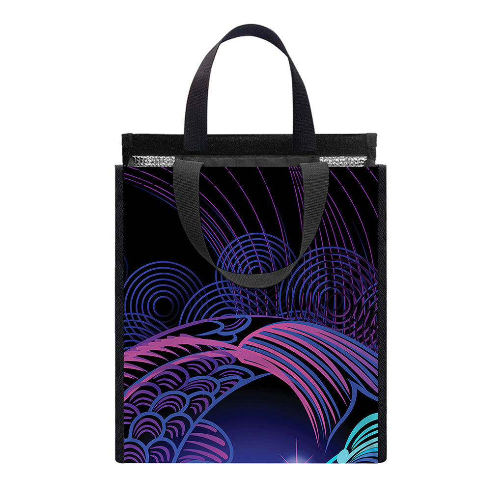 Dark Pisces Zodiac Sign Print Insulated Lunch Tote