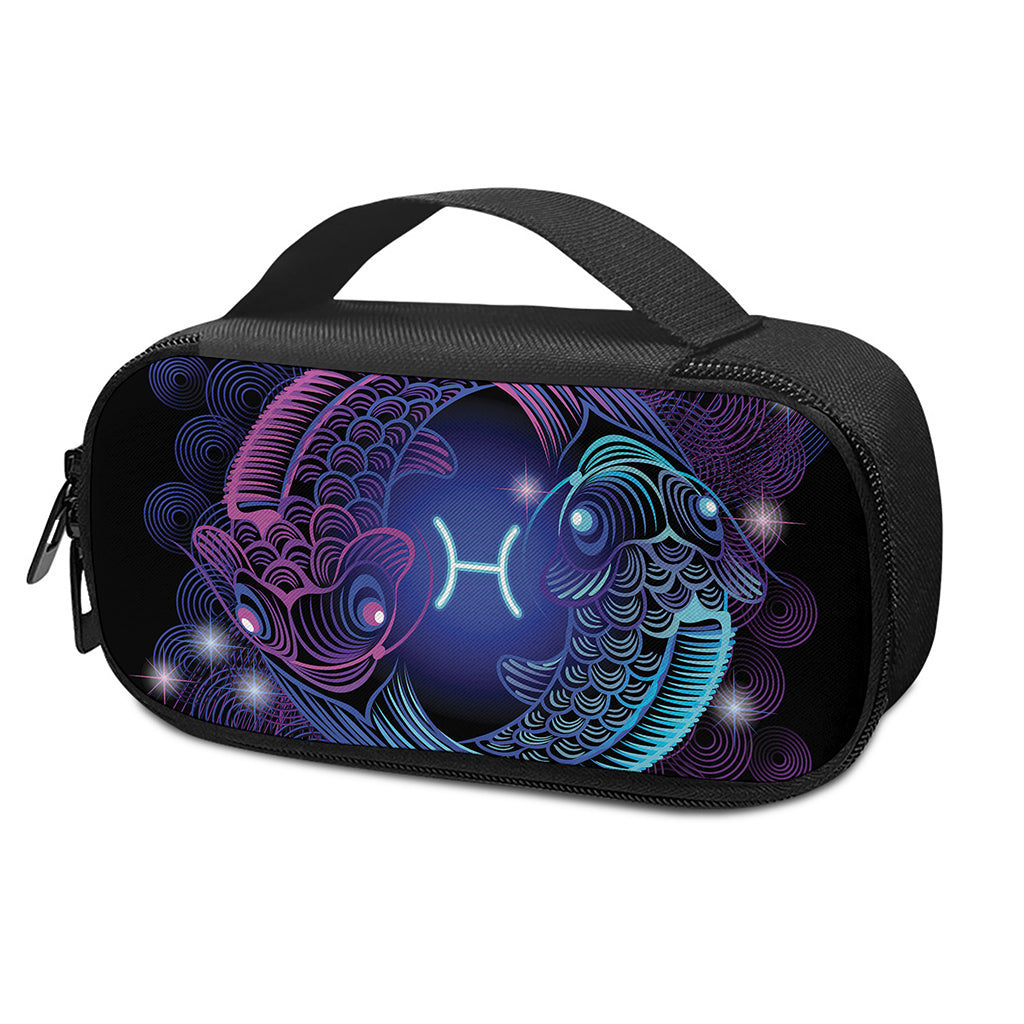 Dark Pisces Zodiac Sign Print Insulin Cooler Travel Case