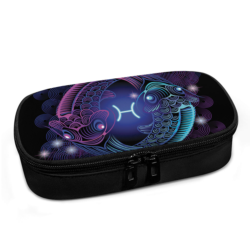 Dark Pisces Zodiac Sign Print Insulin Cooler Travel Case