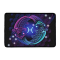 Dark Pisces Zodiac Sign Print Kitchen Mat