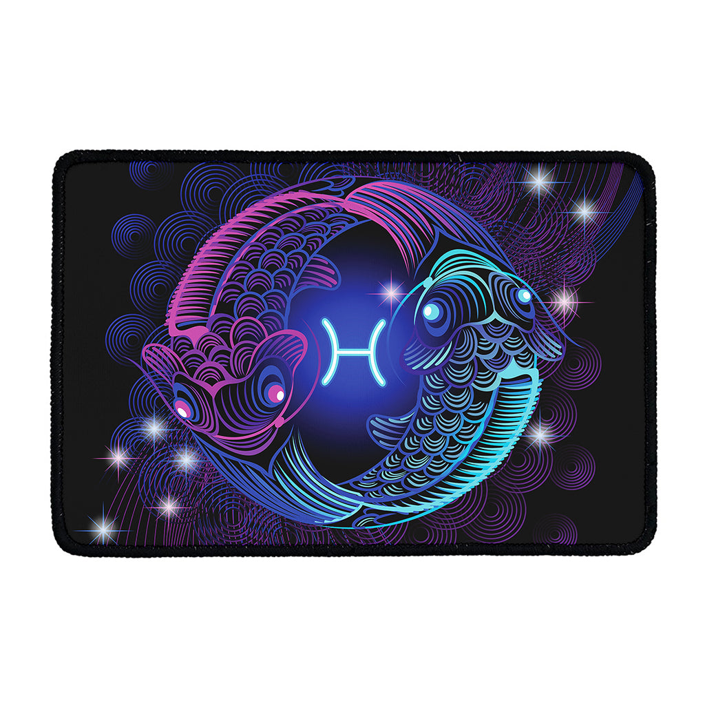 Dark Pisces Zodiac Sign Print Kitchen Mat