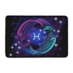 Dark Pisces Zodiac Sign Print Kitchen Mat