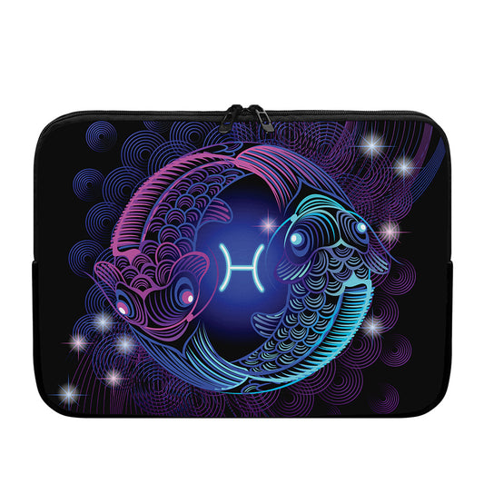 Dark Pisces Zodiac Sign Print Laptop Sleeve