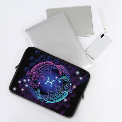 Dark Pisces Zodiac Sign Print Laptop Sleeve