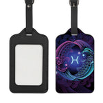 Dark Pisces Zodiac Sign Print Luggage Tag
