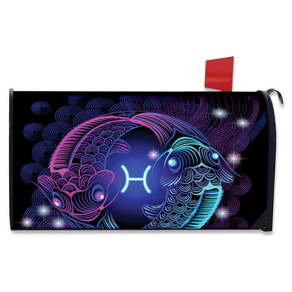Dark Pisces Zodiac Sign Print Mailbox Cover
