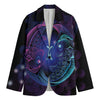 Dark Pisces Zodiac Sign Print Men's Blazer