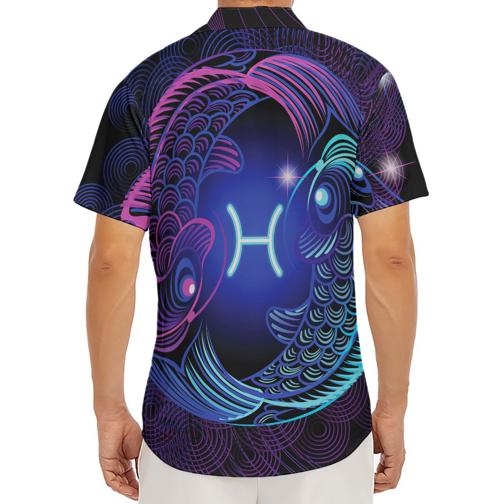 Dark Pisces Zodiac Sign Print Men's Deep V-Neck Shirt