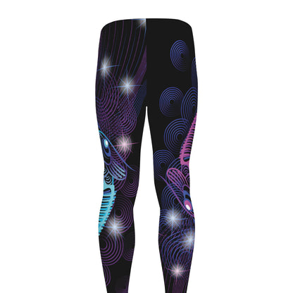 Dark Pisces Zodiac Sign Print Men's leggings