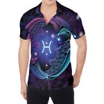 Dark Pisces Zodiac Sign Print Men's Shirt