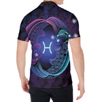 Dark Pisces Zodiac Sign Print Men's Shirt