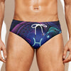 Dark Pisces Zodiac Sign Print Men's Swim Briefs