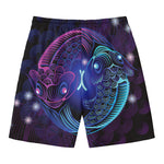 Dark Pisces Zodiac Sign Print Men's Swim Trunks