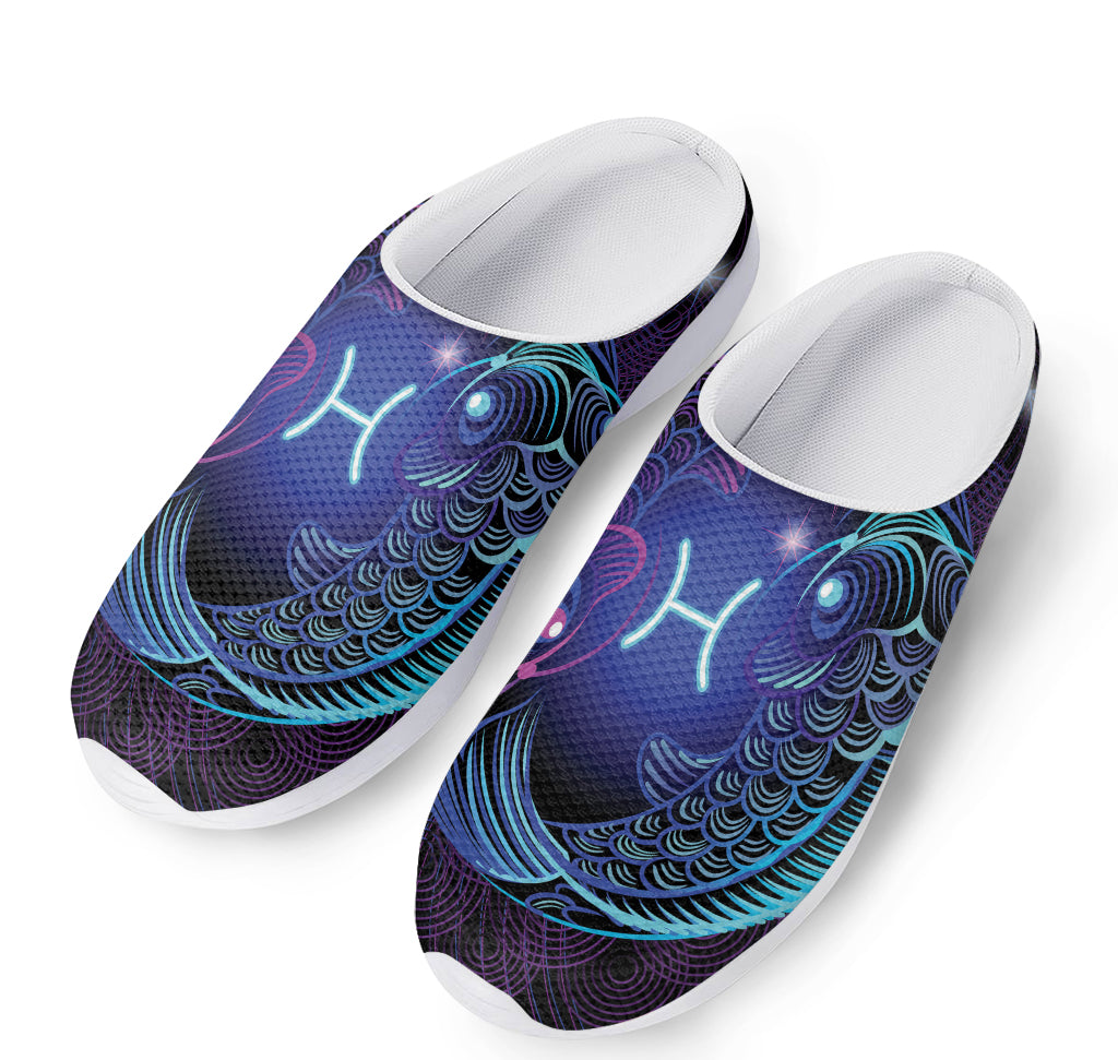 Dark Pisces Zodiac Sign Print Mesh Casual Shoes