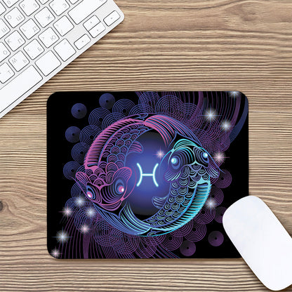 Dark Pisces Zodiac Sign Print Mouse Pad