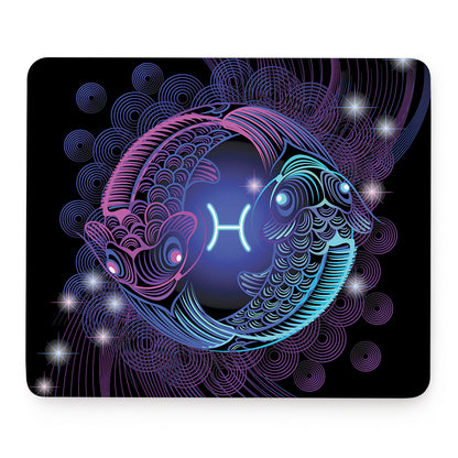 Dark Pisces Zodiac Sign Print Mouse Pad