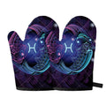 Dark Pisces Zodiac Sign Print Oven Mitts