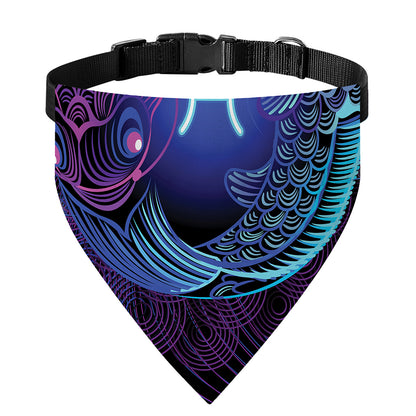 Dark Pisces Zodiac Sign Print Over The Collar Dog Bandana