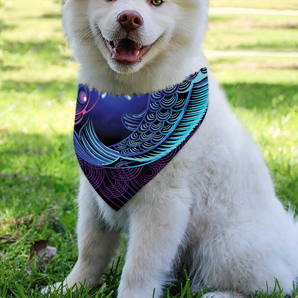 Dark Pisces Zodiac Sign Print Over The Collar Dog Bandana