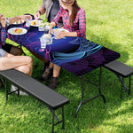 Dark Pisces Zodiac Sign Print Picnic Table Cover