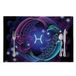 Dark Pisces Zodiac Sign Print Placemat