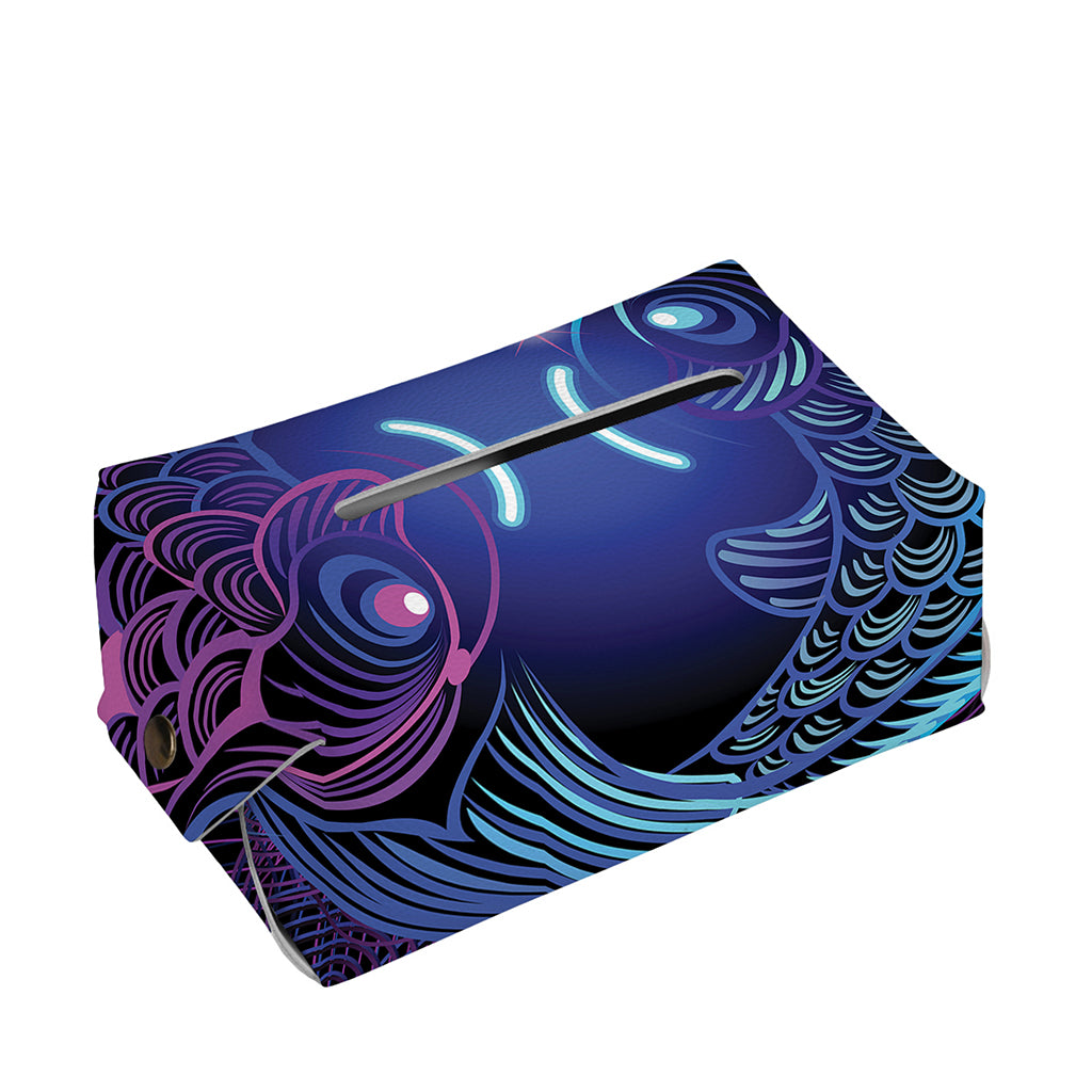 Dark Pisces Zodiac Sign Print Rectangle Tissue Box Cover