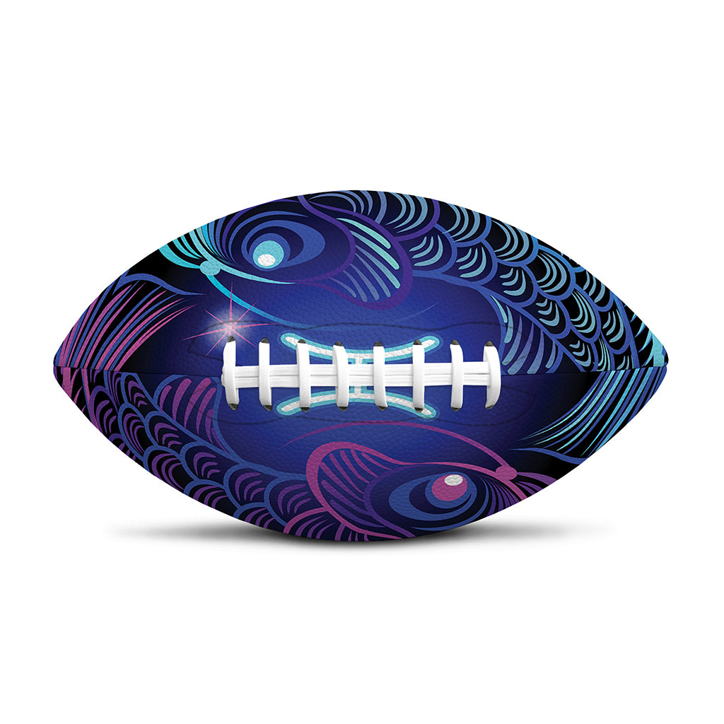 Dark Pisces Zodiac Sign Print Rugby Ball
