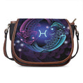 Dark Pisces Zodiac Sign Print Saddle Bag